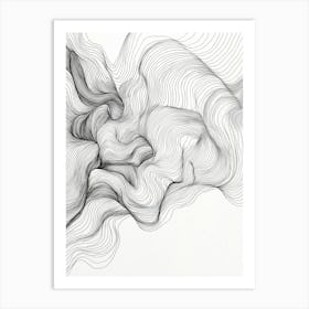 Abstract Drawing Of A Wave Art Print