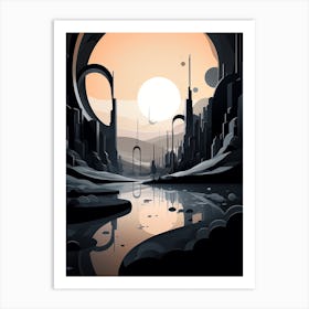 Dystopian Abstract Minimalist 6 Art Print