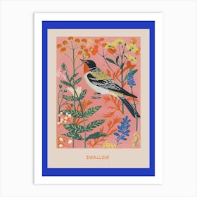 Spring Birds Poster Swallow 1 Art Print