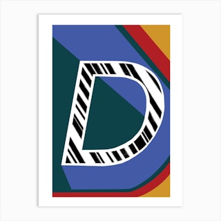 D Geometric Font Art Print