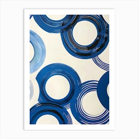 Blue Circles 1 Art Print