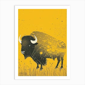 Yellow Buffalo 1 Art Print