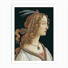 Sandro Botticelli Portrait Of A Lady Art Print