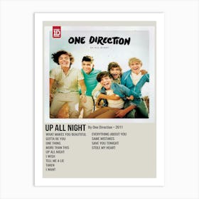 Up All Night By One Direction 2011 Poster Art Print