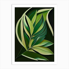 Willow Leaf Vibrant Inspired 3 Art Print