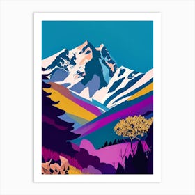 Gran Paradiso National Park Italy Pop Matisse Art Print