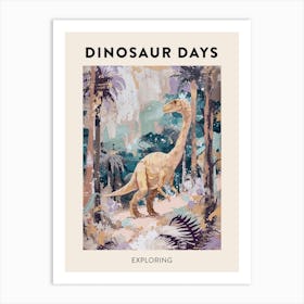 Dinosaur Exploring Poster 3 Art Print