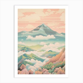 Mount Yatsugatake In Nagano Yamanashi, Japanese Landscape 2 Art Print