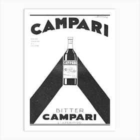 Campari Bitter Cocktails Bar Retro Poster Art Print