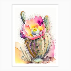 Echinocereus Cactus Storybook Watercolours 2 Art Print