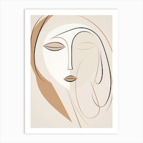 Abstract Woman'S Face 7 Art Print