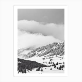 Heavenly, Usa Black And White Skiing Poster Art Print