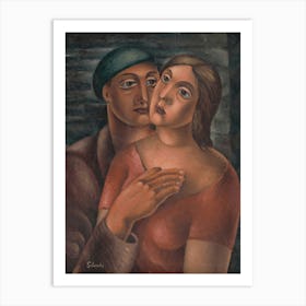 Lovers, Mikuláš Galanda Art Print