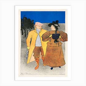 Man Walking With Woman (1896), Edward Penfield Art Print