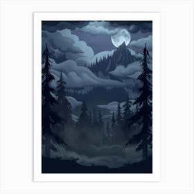 Dark Forest 1 Art Print