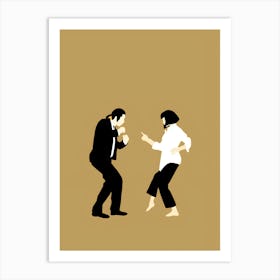 Man And  Woman Dance Each Other  Art Print