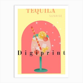 Tequila sunrise Art Print