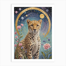 Cosmic Cheetah Art Print