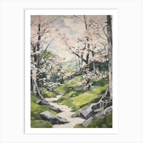 Green Forest Pattern Painting 7 Art Print
