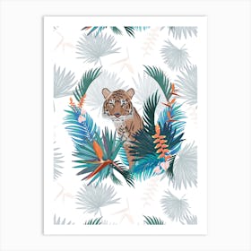 Rain Forest And Tiger Art Print