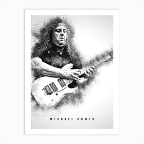 Michael Romeo Guitarist Sketch Art Print