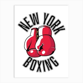 New York Boxing Logo Art Print