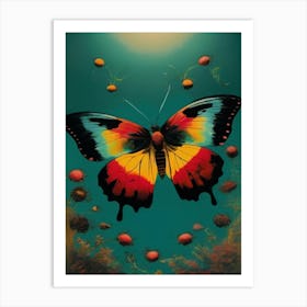 Butterfly, Lithograph, Beautiful Colors 1 Art Print