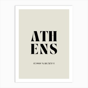 Neutral Athens Travel Art Print