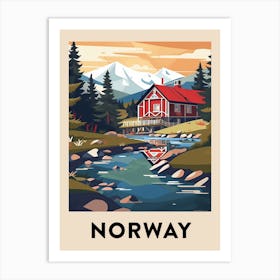 Vintage Travel Poster Norway 7 Art Print