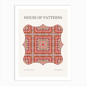 Textile Pattern Poster 23 Art Print