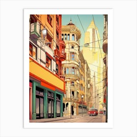 Istiklal Avenue Modern Pixel Art 1 Art Print