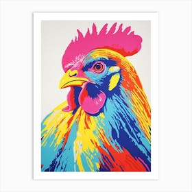 Andy Warhol Style Bird Chicken 4 Art Print