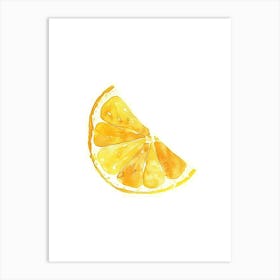 Orange Slice Watercolor Painting Art Print