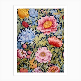 William Morris Floral Wallpaper Art Print