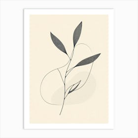 Leaf On A Branch 1 Art Print