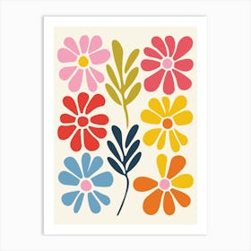 Flowers And Leaves 4 Art Print