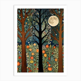 William Morris Moonlight In The Forest 61 Art Print