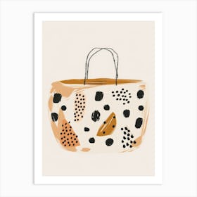 Polka Dot Basket Art Print