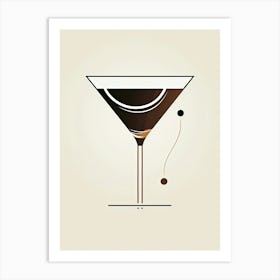 Mid Century Modern Espresso Martini Floral Infusion Cocktail 2 Art Print