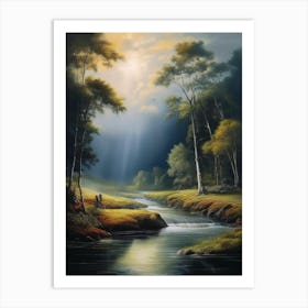 River In The Woods Art Print