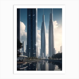 Futuristic Cityscape Art Print