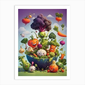 Vegetables In A Bowl Art Print