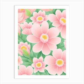 Pink Flowers Art Print