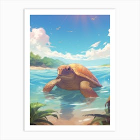 Loggerhead Turtle Art Print