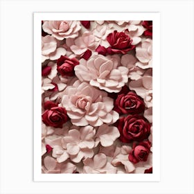 Roses Wallpaper Art Print