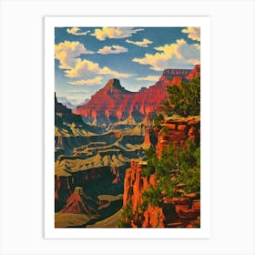 Grand Canyon National Park 2 United States Of America Vintage Poster Art Print