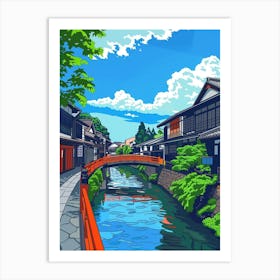 Takayama Japan 2 Colourful Illustration Art Print