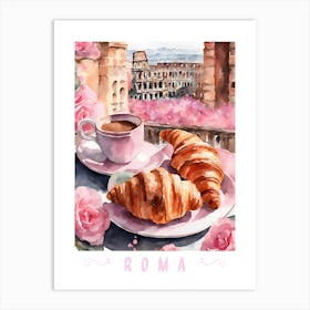 Breakfast in Rome Art Print