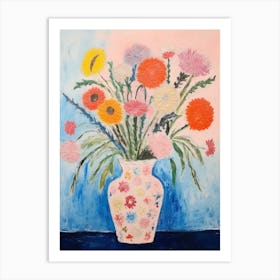 Flower Painting Fauvist Style Carnation 7 Art Print