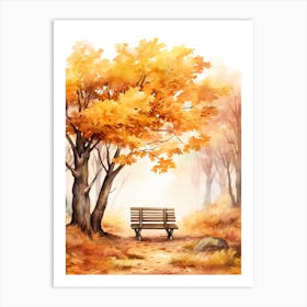 Cute Autumn Fall Scene 68 Art Print